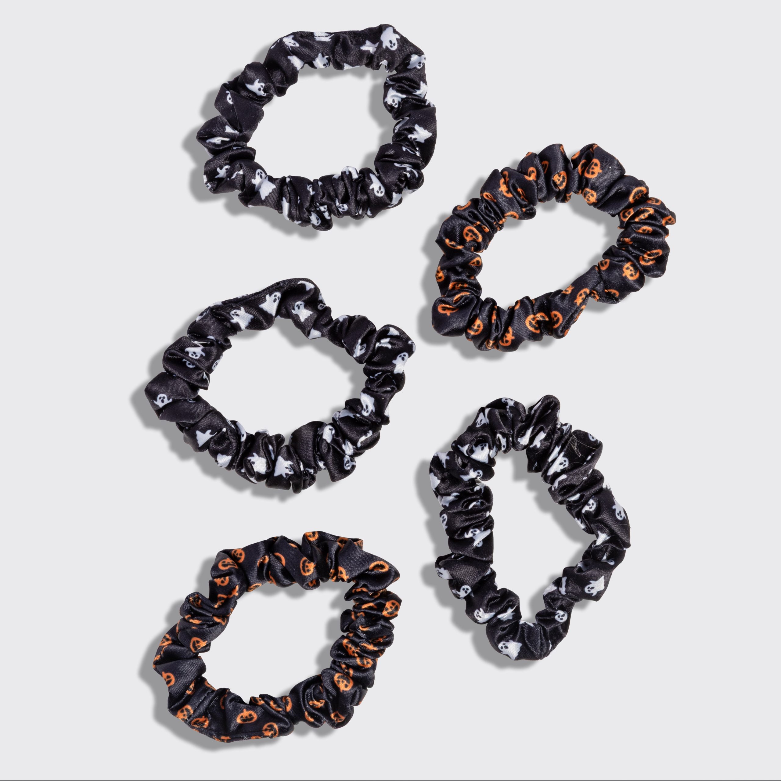 512006RuchedSatinScrunchies5pcSet-Ghosts_Pumpkins.jpg